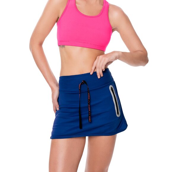 ✨ Chic Dark Blue Skort – Colombian Fabric | Size Small ✨ - Picture 1 of 2